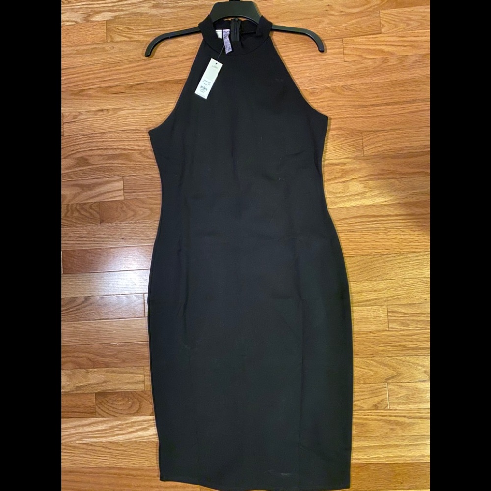 Nwt little black dress size large bodycon style